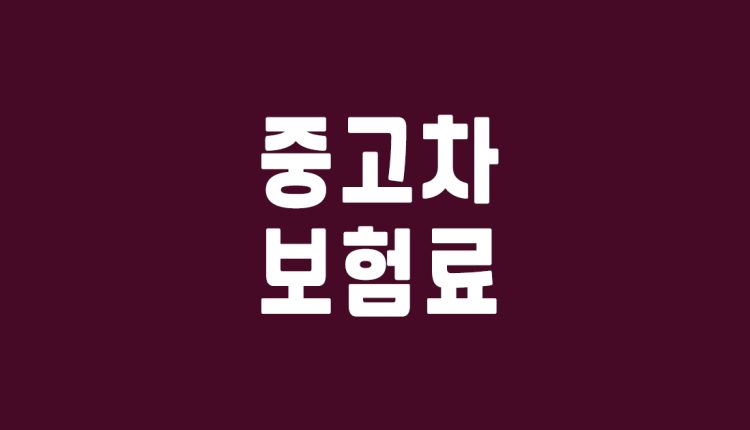 중고차 보험료
